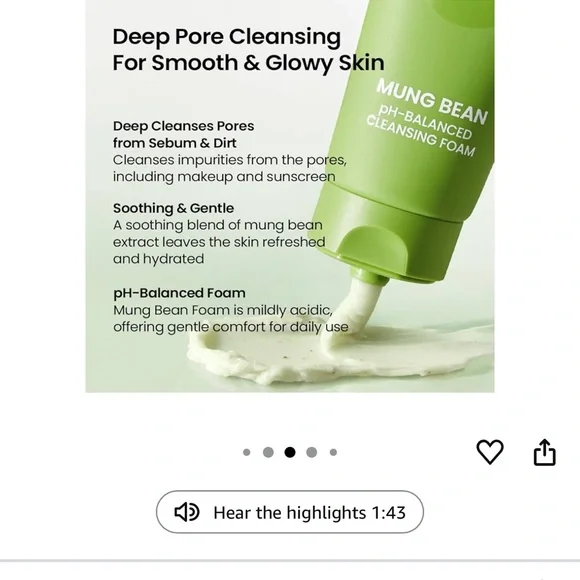 Beplain Mung Bean Cleansing Foam - Picture 3 of 5